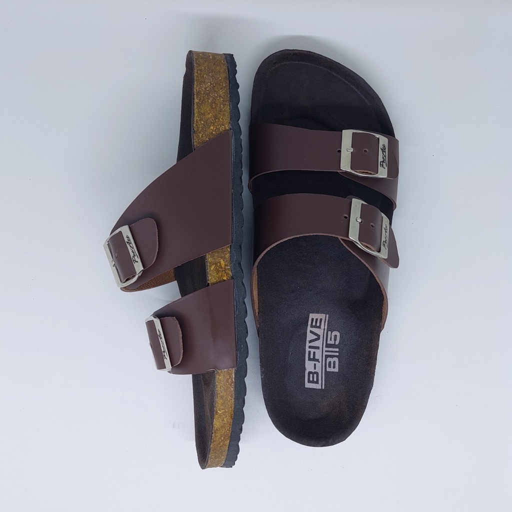 Brody BOXER Sandal pria casual sendal jepit gesper sandal kulit sol puyuh kekinian model birken / B5