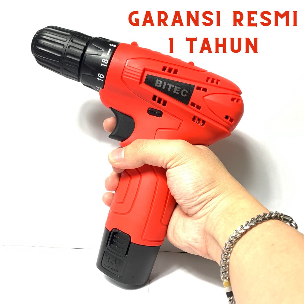 Bor Cordless Baterai BITEC 12V Mesin Bor Battery Charge 12 Volt Bor Portable GARANSI RESMI