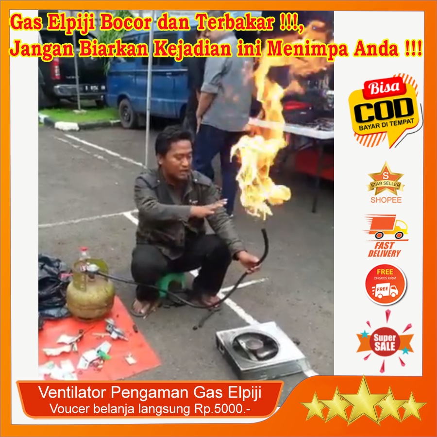 ventilator gas otomatis/pengaman kebocoran kompor elpiji/alat penahan regulator tabunggas rusak/