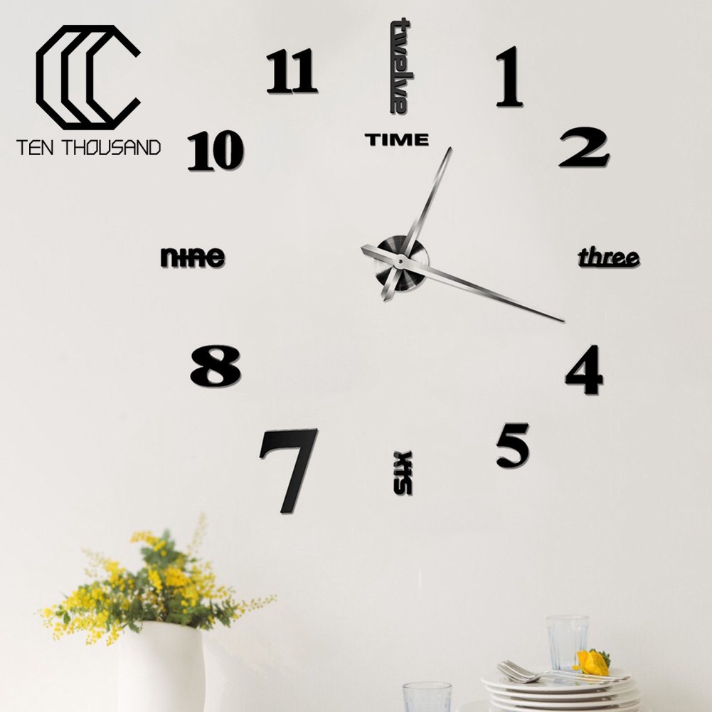Gratis Ongkir Tenthousand Modern Design Diy Large Wall Clock Surface Sticker Office Decor Shopee Indonesia