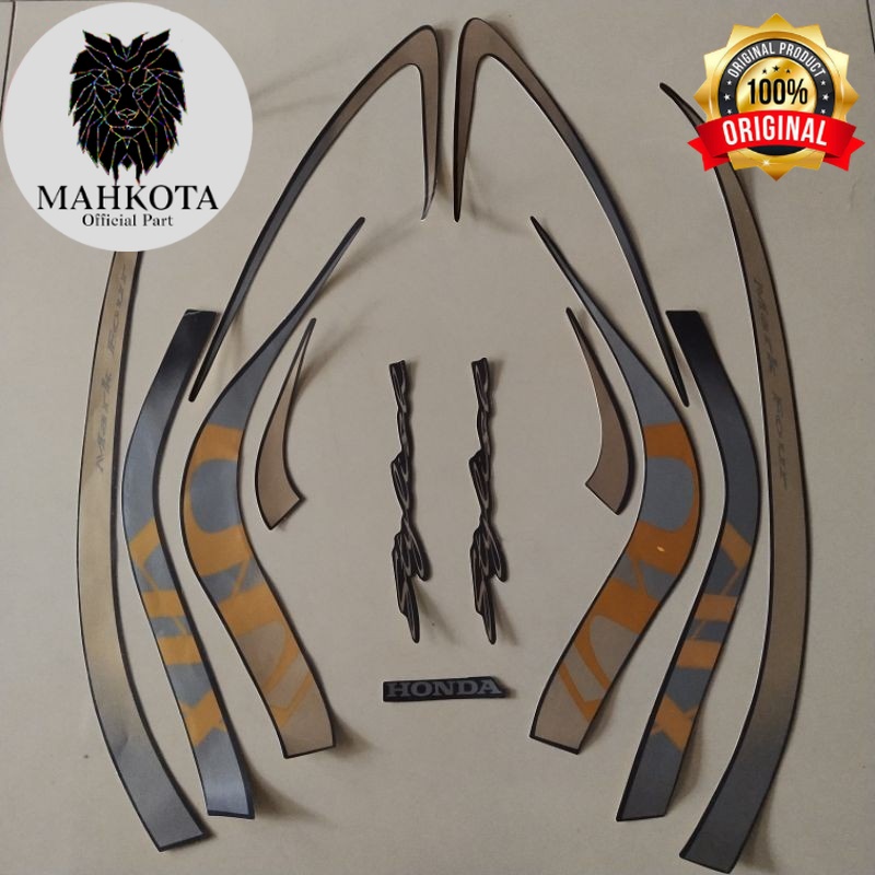 Original Asli Striping Stiker Polet list motor motor honda scoopy 2021 grey brown list body standar 