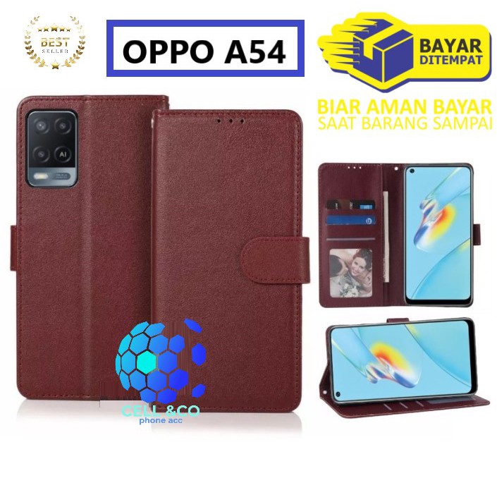 Flip cover OPPO A54 Flip case buka tutup kesing hp casing hp flip case leather wallet