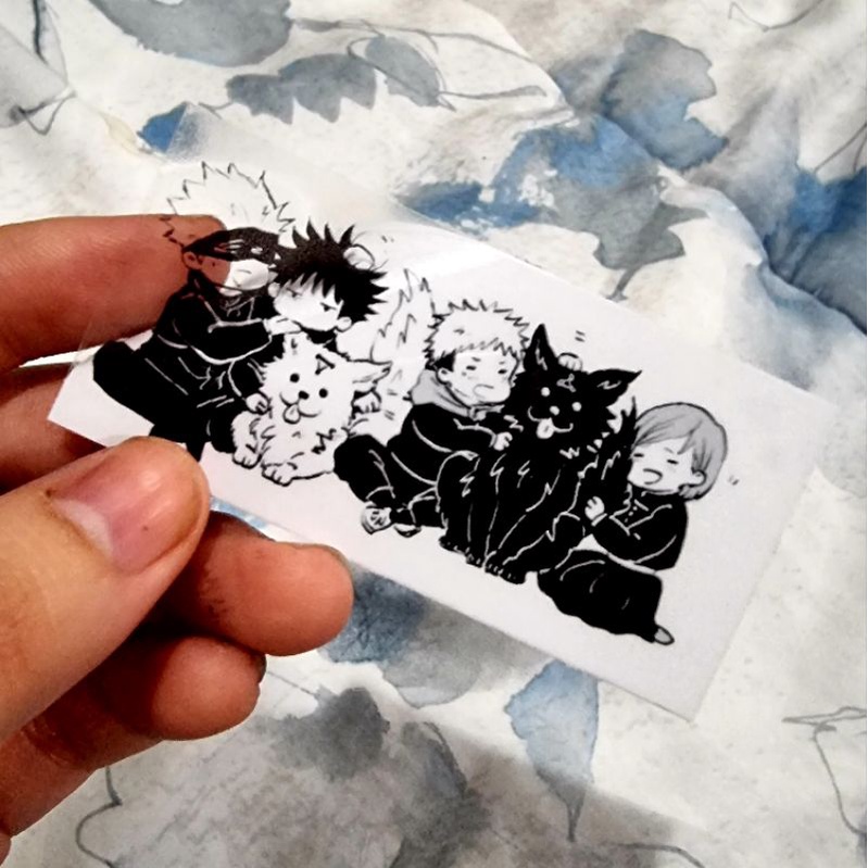 

jujutsu kaisen stiker Waterproof Anti Air transparan jjk sticker anime