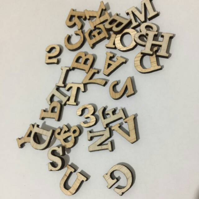 huruf kayu timbul custom