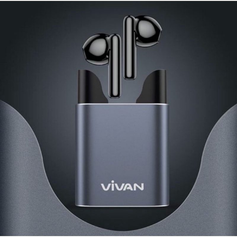 VIVAN LIFE 100 TRUE WIRELESS EARBUDS METALIC BLACK BLUETOOTH 5.0 TWS HEADSET