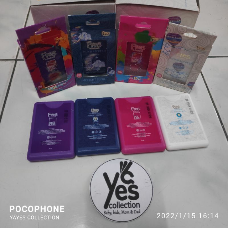 Fres &amp; Natural Parfum 100ml 1 PCS Fresh Parfume Kemasan Saku 18ml  Parfumed Wewangian Putih Cotton Dreams Pink Live to Love Biru Midnight Secret Ungu Muse Of The Day