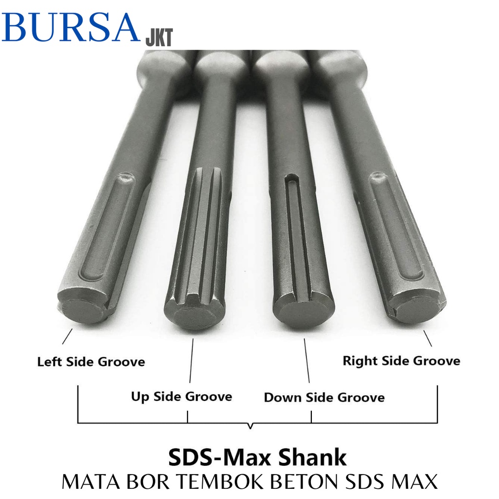 SDS MAX MATA BOR BOBOK PAHAT TEMBOK 20 MM BETON HAMMER DRILL PANJANG 200 MM