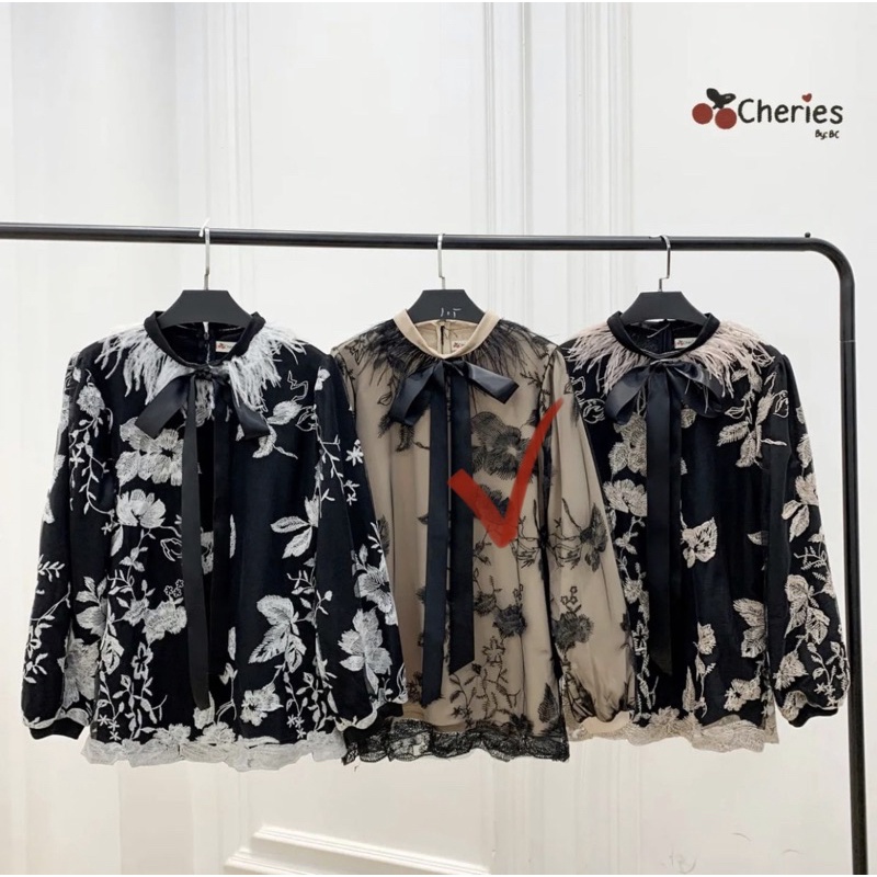 Blouse brukat cheries