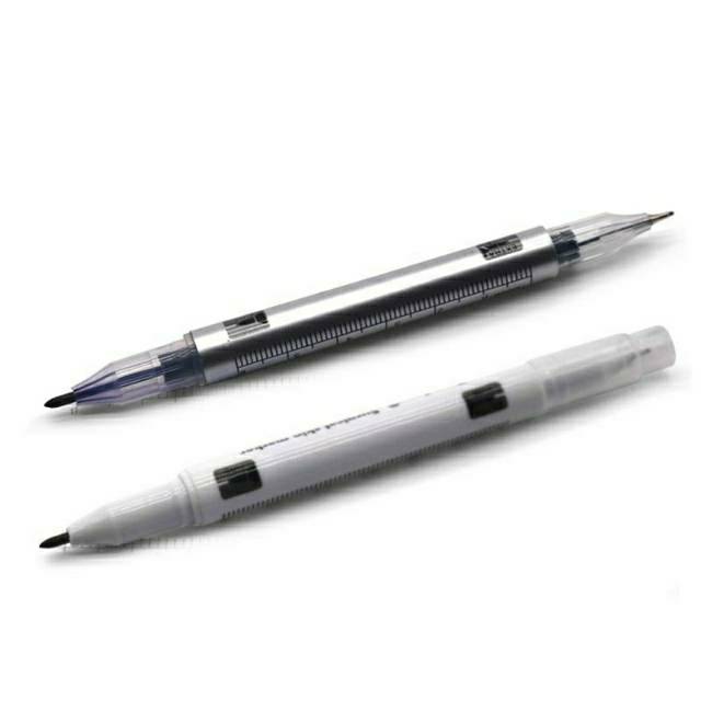 Microblading pen / pena penanda sulam alis + penggaris / eyebrow tattoo pen marker