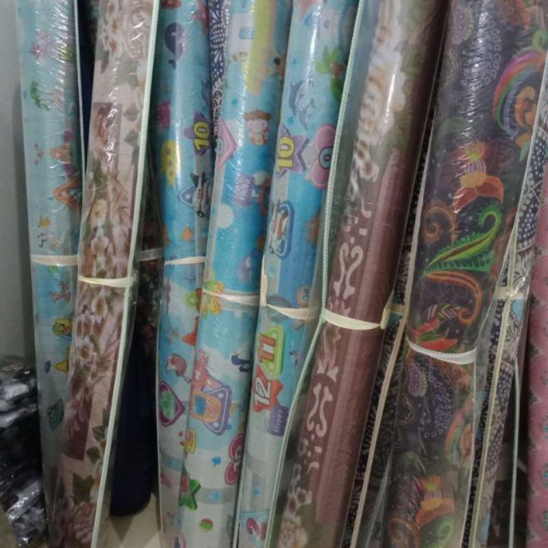 Karpet Tikar spons Plastik motif bolak balik 120x180 Tebal