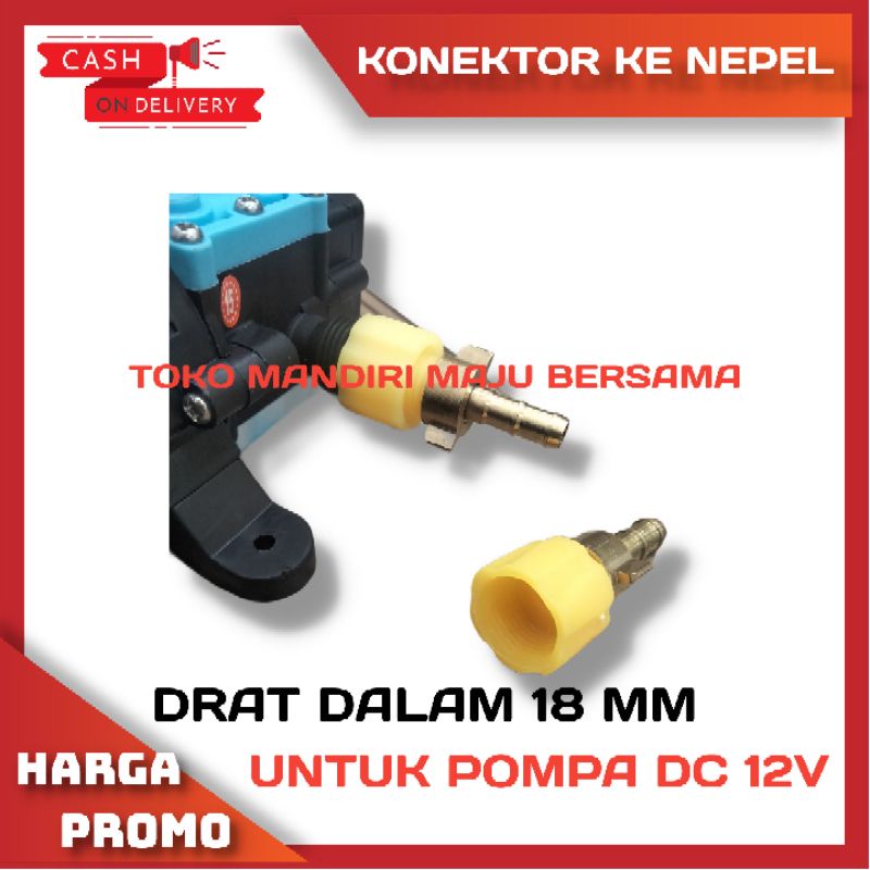 KONEKTOR POMPA DC TYPE DRAT KE NEPEL 5/16