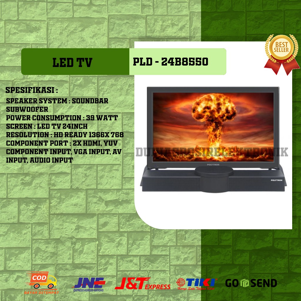 Polytron LED TV Soundbar 24" PLD - 24B8550