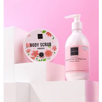 Paket Pemutih Tubuh Scarlett Whitening 2 In 1 (Body Scrub + Lotion)