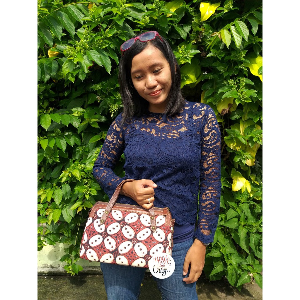 Tas Kulit Friendly Batik Kawung Kopi