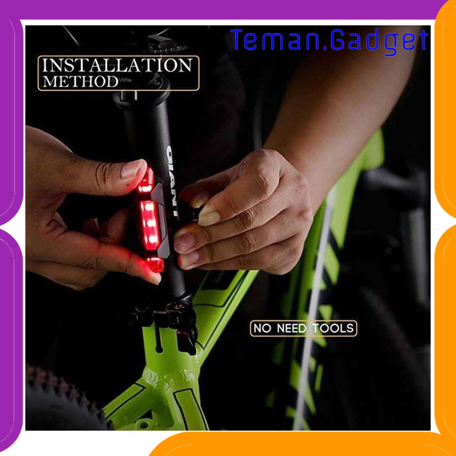 TG-IB316 TaffLED Lampu Belakang Sepeda Bicycle Light USB Rechargeable 15 Lumens - DC-918