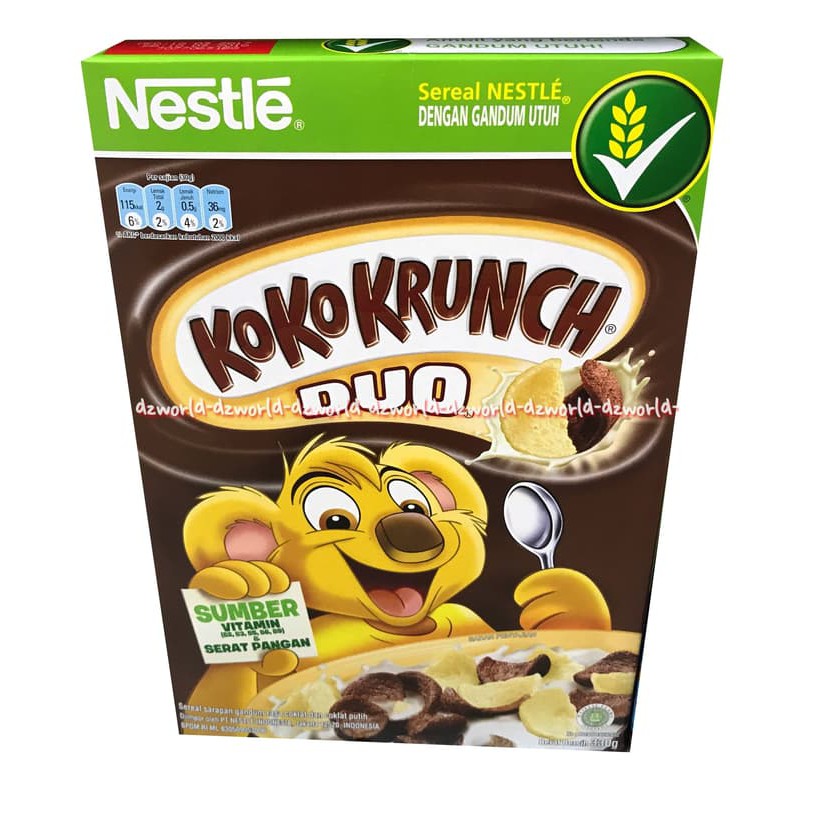 

Nestle Koko Krunch Duo Sereal Dengan Gandum Utuh & Sumber Vitamin 330g