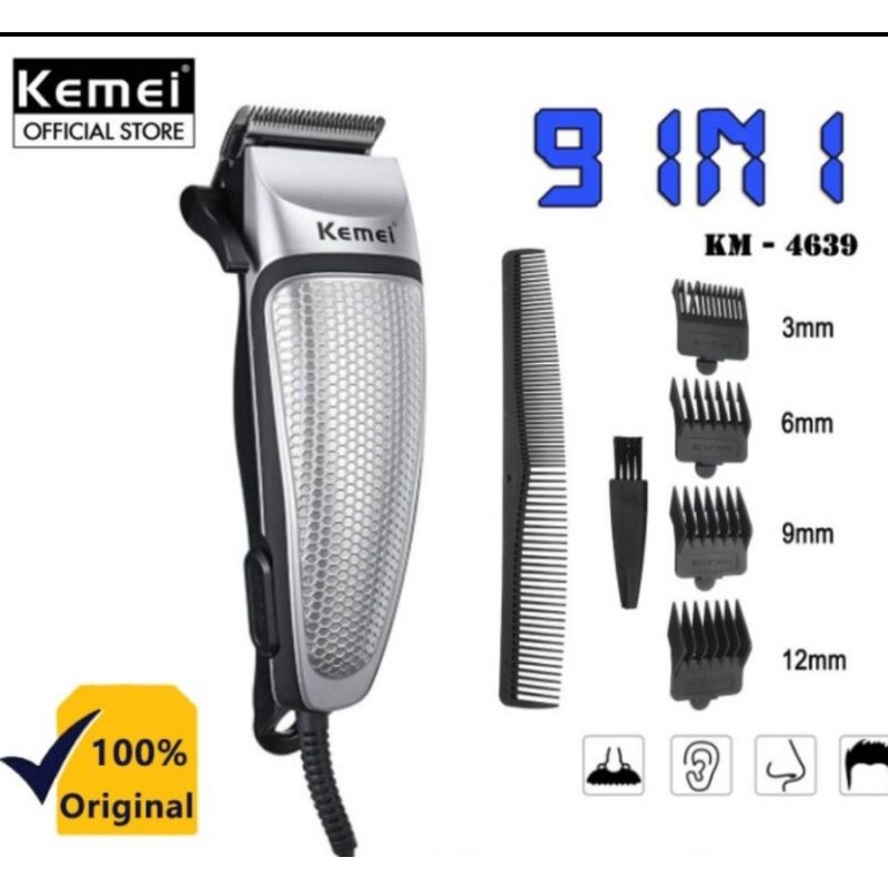 Alat Cukur Rambut Hair Clipper Cukuran Rambut Listrik Kemei KM 4639