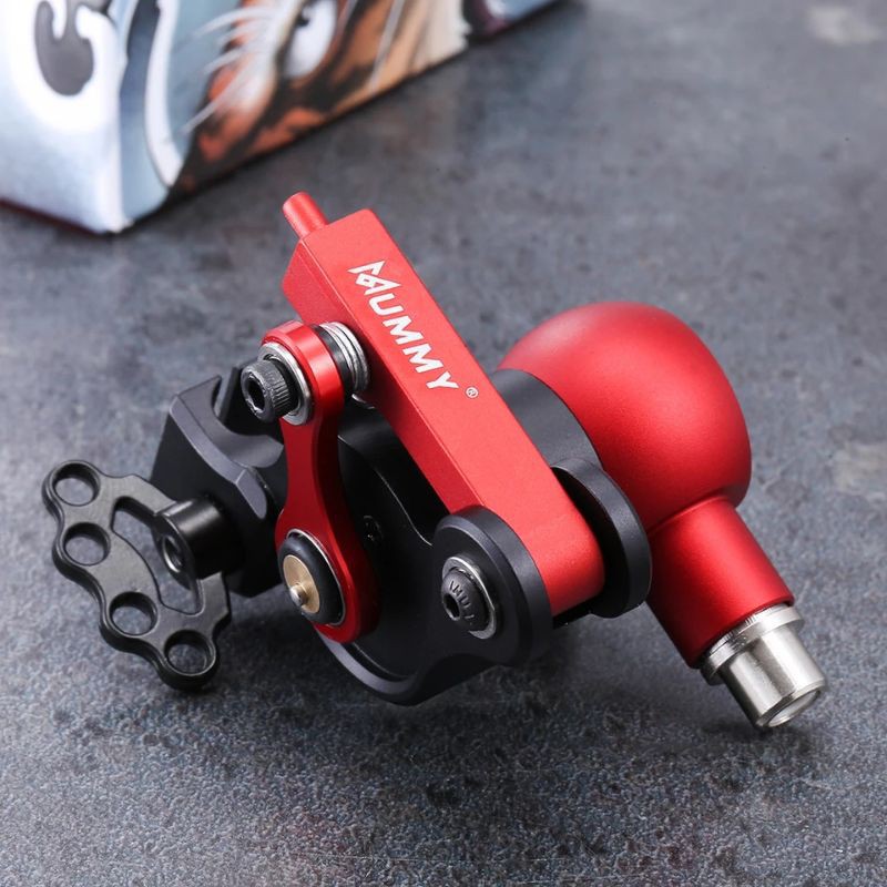 Mummy Rotary Tattoo Machine Aluminum Frame with RCA Clipcord 3.5 Long Stroken