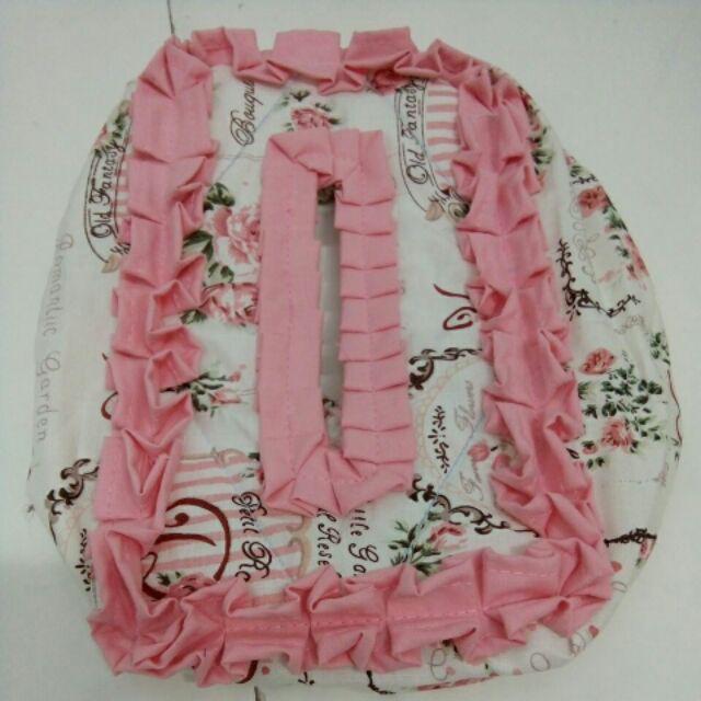 Tempat Tissue Travel Motif Shabby Chic Pink