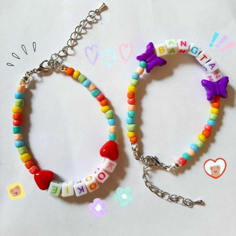 

Pastel custom name bracelet
