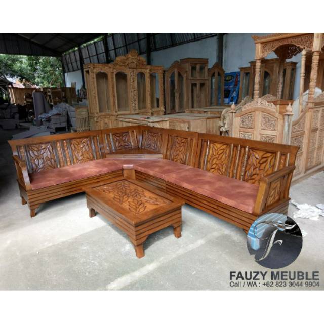 Kursi Sudut Jati,Kursi Tamu Sudut Jati,Kursi Sudut Minimalis Jepara