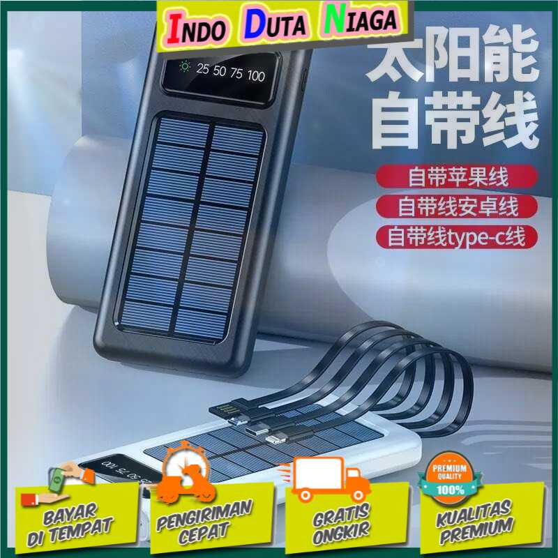 IDN TECH - HAIMAITONG Power Bank Solar 2Port 20000mAh Micro+Lightning+Type C-HA-4