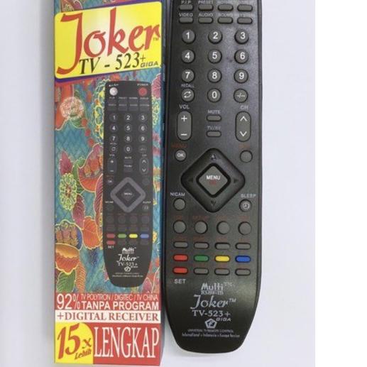 ☑ Remot remote TV tabung LCD LED/Parabola/Receiver Multi/Universal Joker 523 ♣