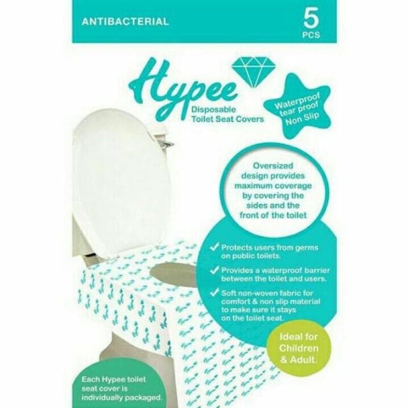 HYPEE Cover Hypee Disposable Toilet Seat Waterproof Premium 5 pcs