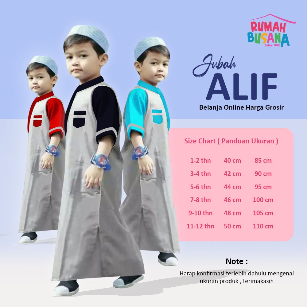 "JA" Baju Koko Anak Laki Laki Model Alif Terbaru 2022 Murah / Baju Kurta / Baju Idul Fitri/ Baju Leb