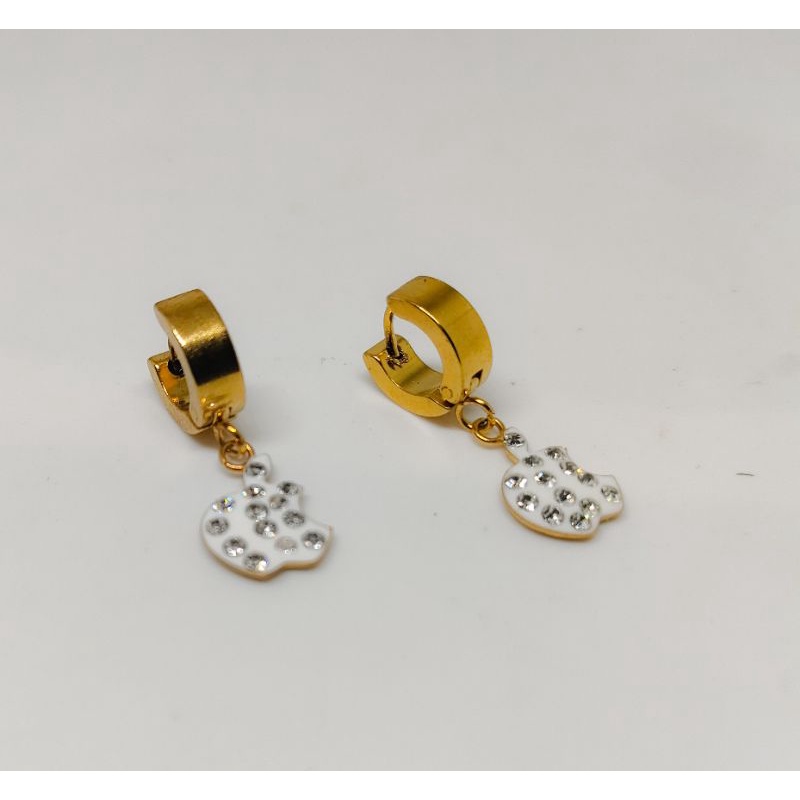 Anting Titanium Gantung Lapis Emas 18k ANTI KARAT-2