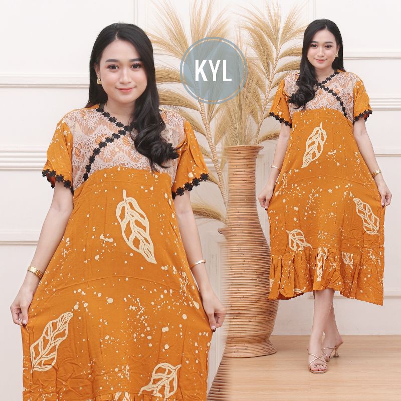 DASTER ARAB RENDA MOTIF BAMBU/DASTER BORKAT/DASTER RENDA REMPEL-Kuning janbol