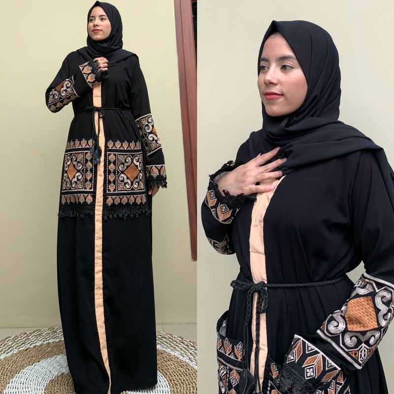 Abaya Kantong Etnik Rumbai