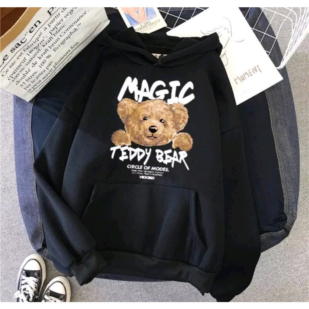 BEFAST - ZFS OOTD Sweater Wanita MANDO / FLEECE BEAR SWEATER / Sweater Wanita casual / Atasan Lengan Panjang / Sweater Motif Gambar Keluaran Terbaru / Fashion Wanita Santai / Sweater Termurah