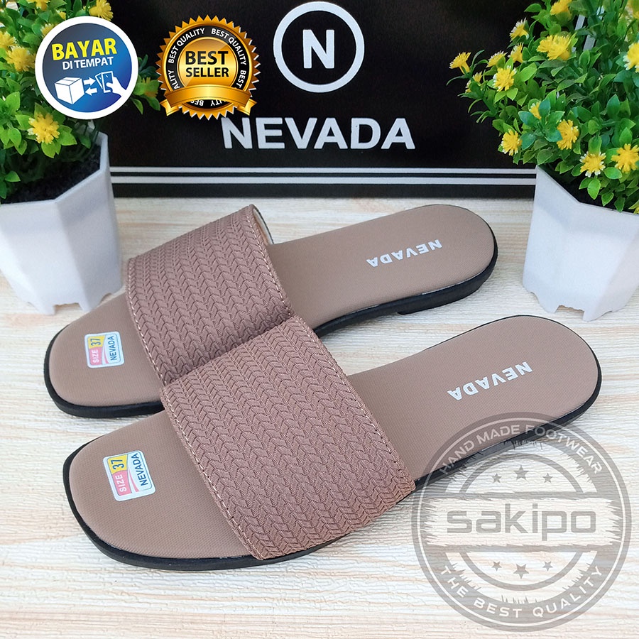 PROMO 8.8 !! SANDAL SLOP WANITA DEWASA NEVADA RAJUT MURAH KEREN TRENDI NYAMAN DIPAKAI / SAKIPO