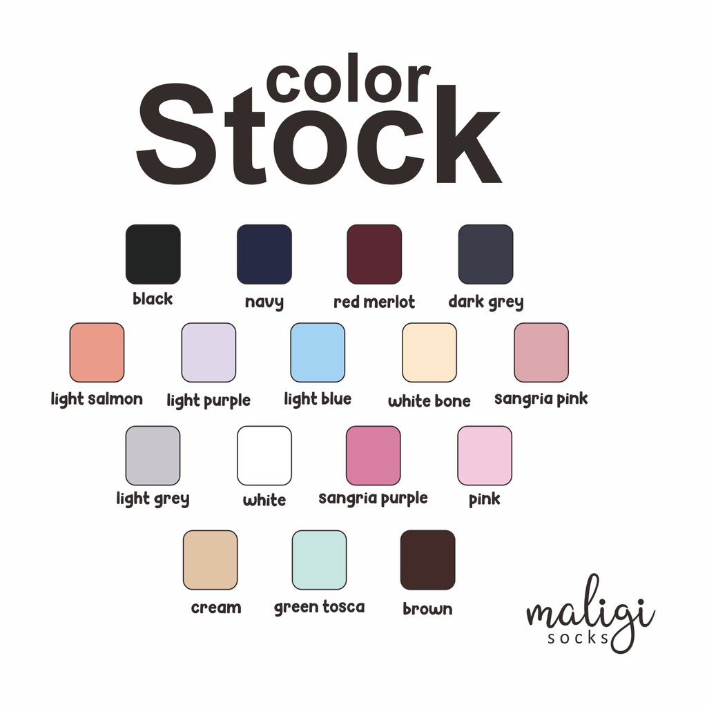 Kaos kaki Jempol pendek warna kulit Polos Original No Logo - MBK-01 (Atas Mata Kaki) 16 Warna - Maliigi