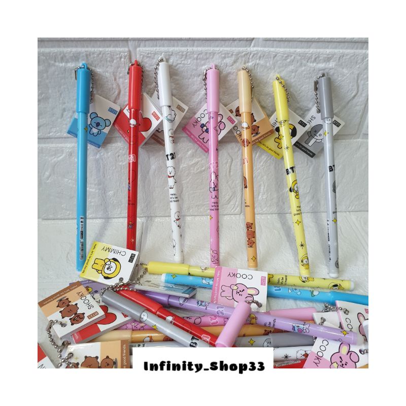 

BOLPOIN/PEN ALAT TULIS BTS DENGAN GANTUNGAN BUKU KERTAS MOTIF BTS