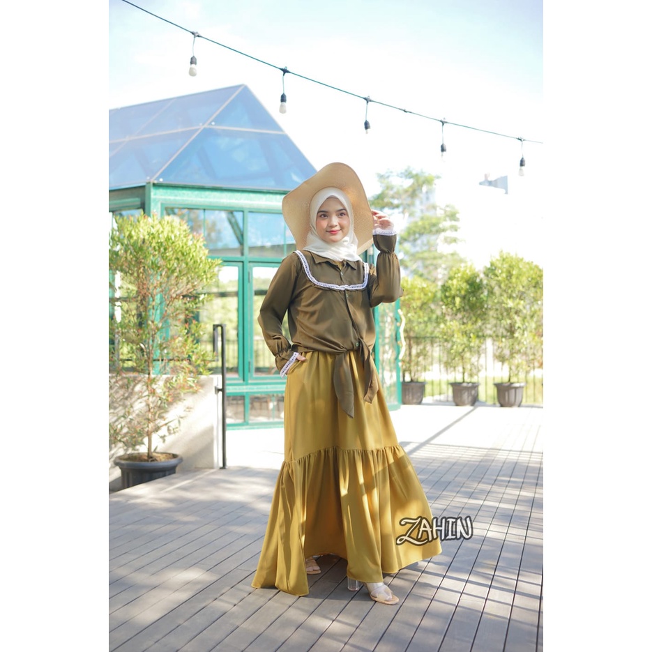 GAMIS raisa zahin ori dress set outherTERBARU itycrepe modis modern hits casual ootd muslimah fashion style