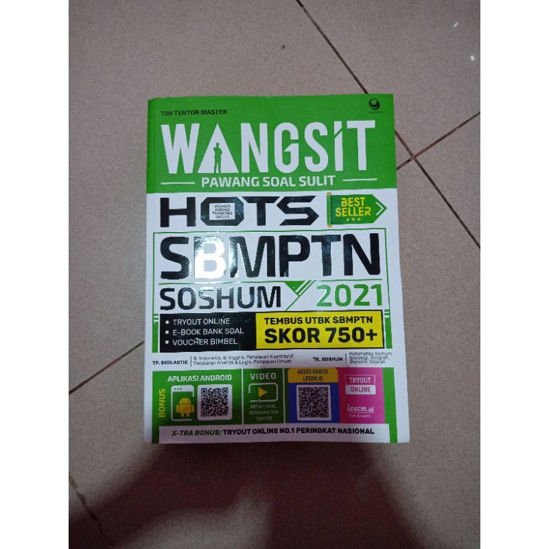 Buku Kumpulan Soal Ujian SBMPTN Wangsit Soshum 2021 Pawang Soal Sulit Buku Bekas