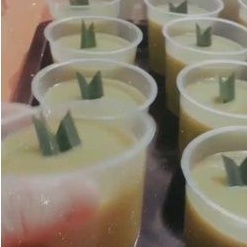 

puding lumut pandan cup gelas puding cup rasa pandan asli puding lumut pandan wangi