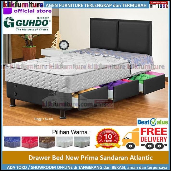 Guhdo New Prima Drawer Bed Laci - Full Set Atlantic - 120X200Cm