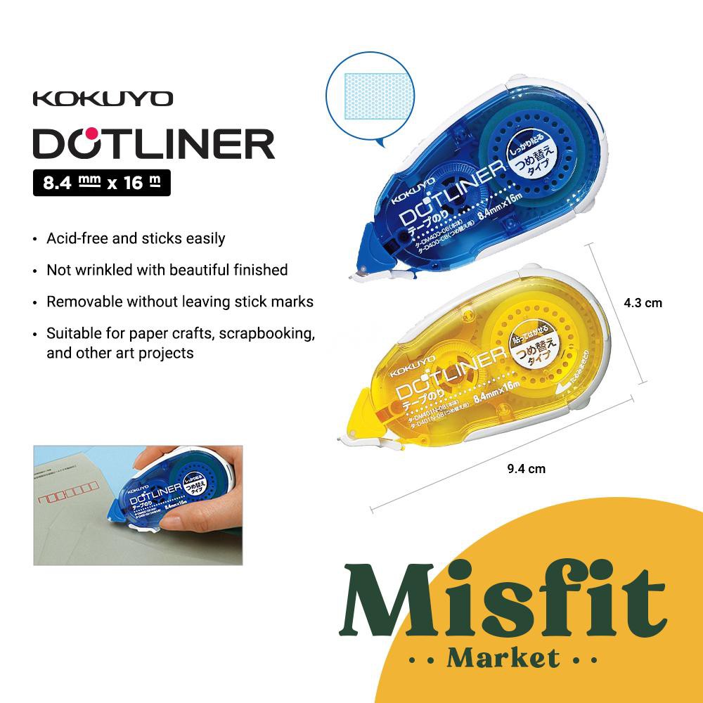 

KOKUYO Dotliner Adhesive Double Sided Tape Roller Lem Pita Glue