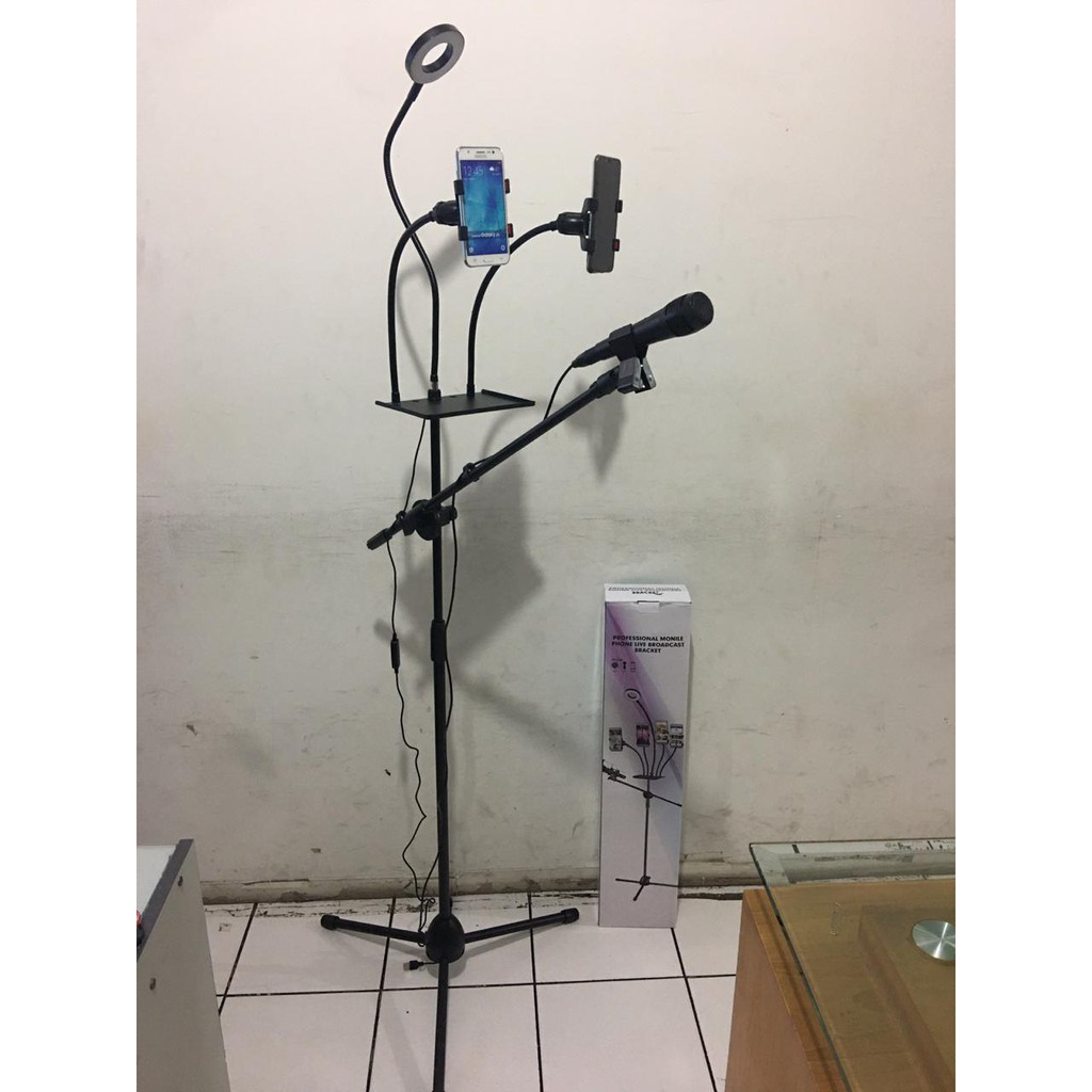 Tripod Microphone Stand + LED