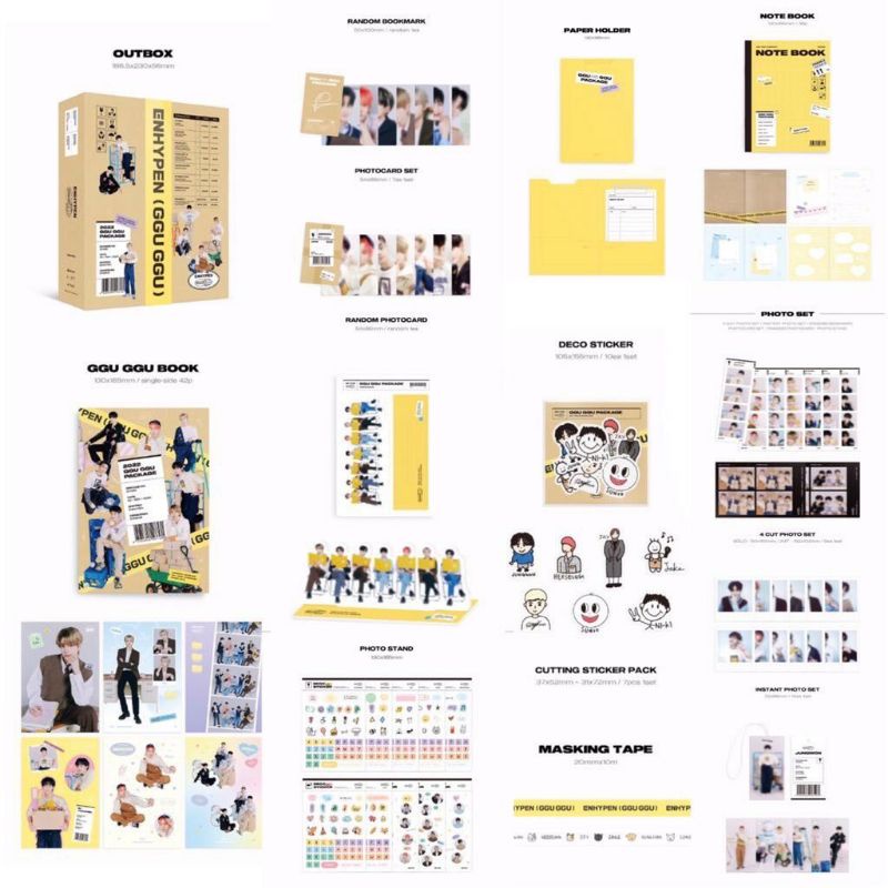 [READY] enhypen sharing ggu ggu deco package 2022 photocard sunoo jake jay sunghoon jungwon heeseung