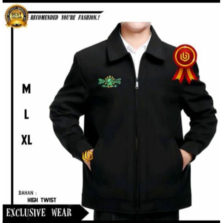 JASKET NU Hitam. Semi Jas Logo NU.Original