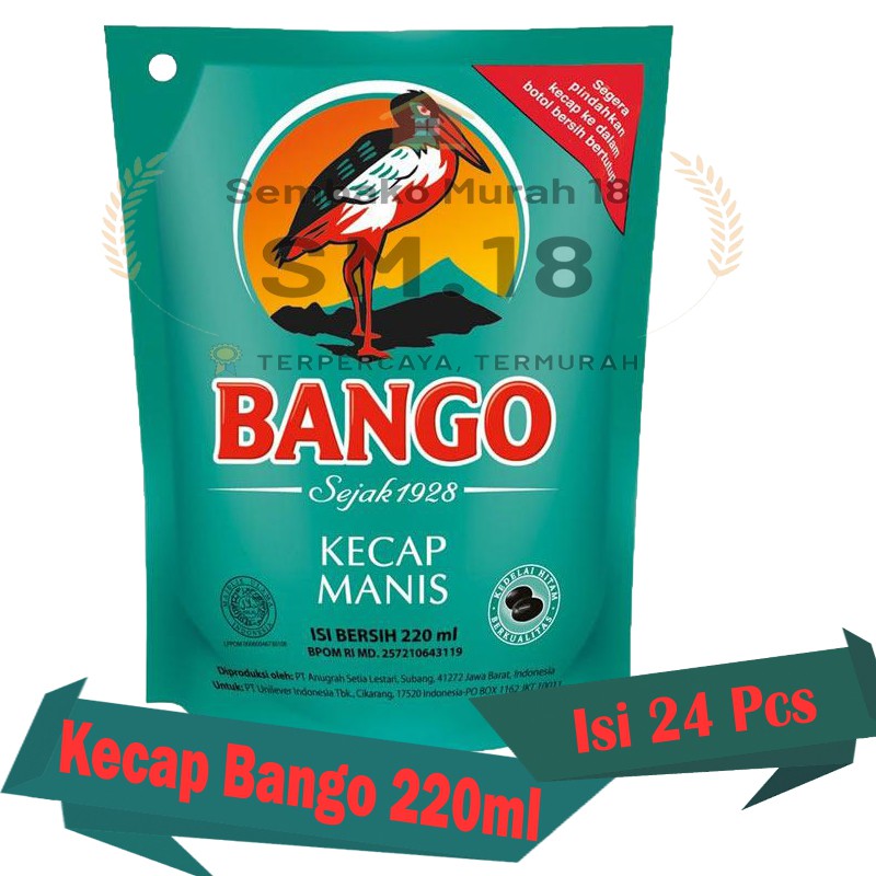 KECAP MANIS BANGO KEMASAN 220ML PER DUS ISI 24PCS - GROSIR TERMURAH