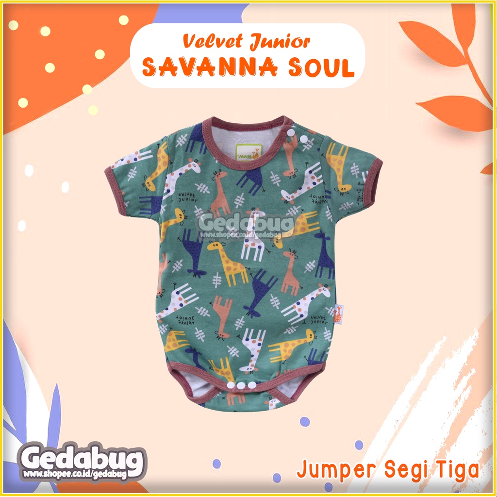 Jumper Velvet Junior SAVANNA Soul | Jumper Segi Tiga Usia New Born | Unisex GEDABUG