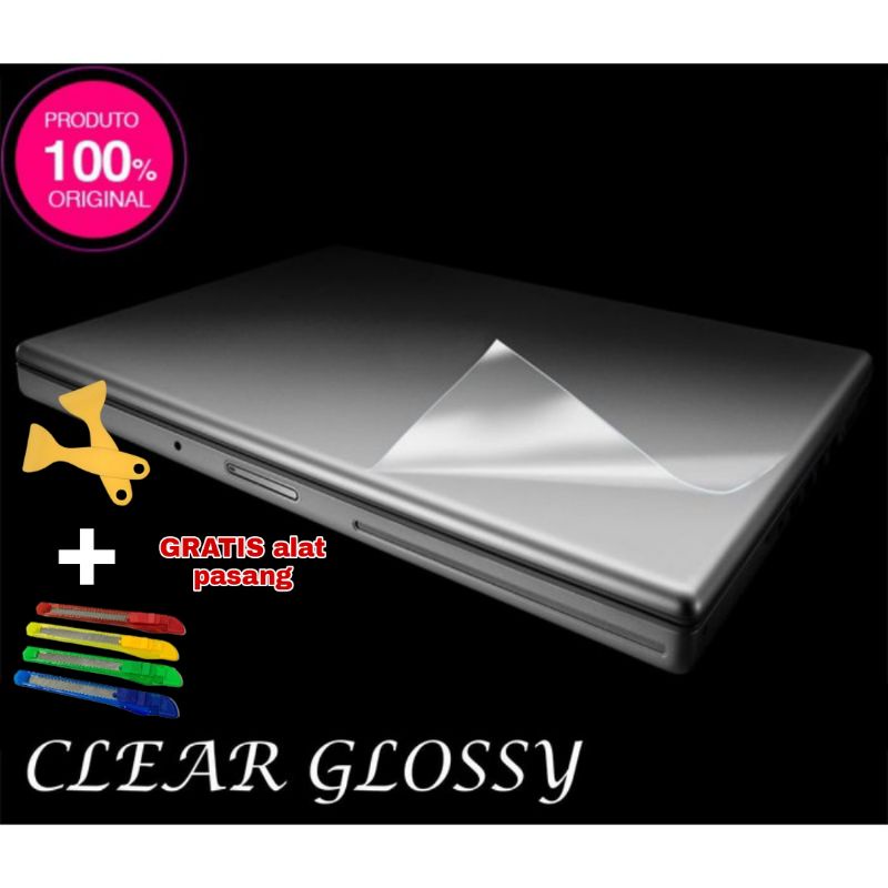 garskin laptop transparan glossy- garskin laptop bening - stiker bening glossy -sticker transparan