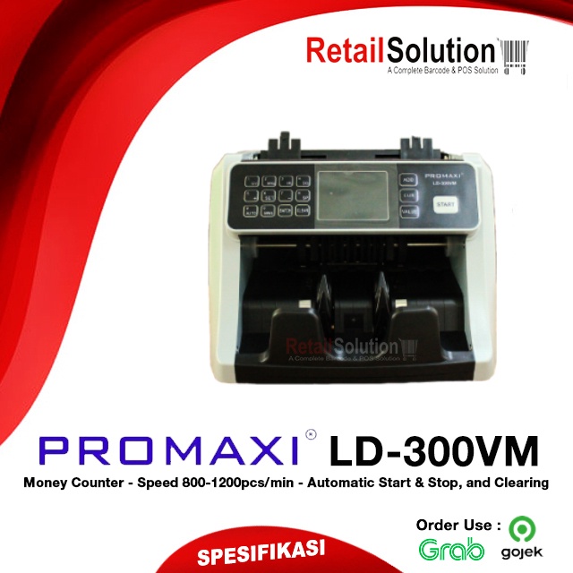 Mesin Penghitung Uang Money Counter - Promaxi LD300VM / LD-300VM