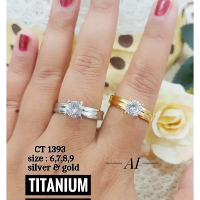 cincin titanium mata satu termurah