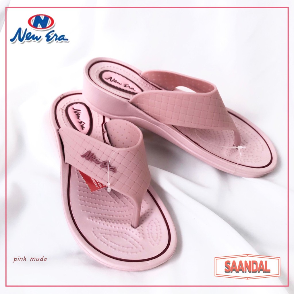 Sandal Wedges Karet Wanita New Era Profound LB 70171 Hak Tinggi Ringan (BISA SATUAN)